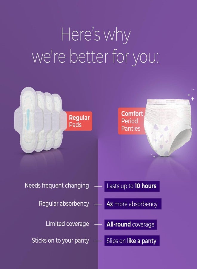 Nua 360° Comfort Period Panty, 10 M-L Pants | Leakproof Disposable Panty for Heavy Flow & Postpartum | 4x Comfort, Rash-Free, Seamless | Dermatologically Tested, 100% Toxic-Free - Image 5